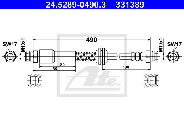FREN HORTUMU ARKA VW CADDY III 2010-2015