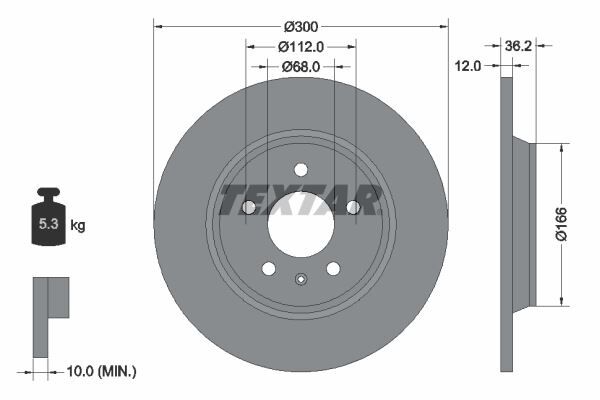 FREN DİSKİ ARKA CABA CDHA CAGA CJCA AUDI A4-A5-A6-A7-Q5 1.8-2.0-2.7-3.0 TDI 2007>2018