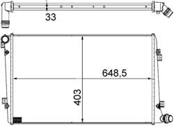 RADYATÖR BJB BLS BXE 648×418X33 VW CADDY GOLF V PASSAT 204/2010