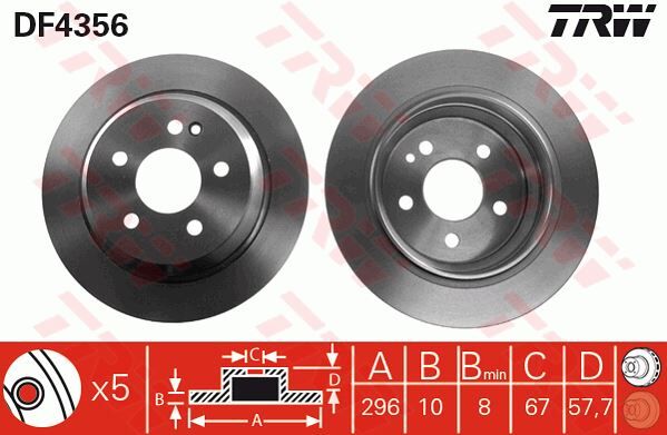 FREN DİSKİ   ARKA 04- DOLU 5 DELİK MERCEDES VİTO CDI