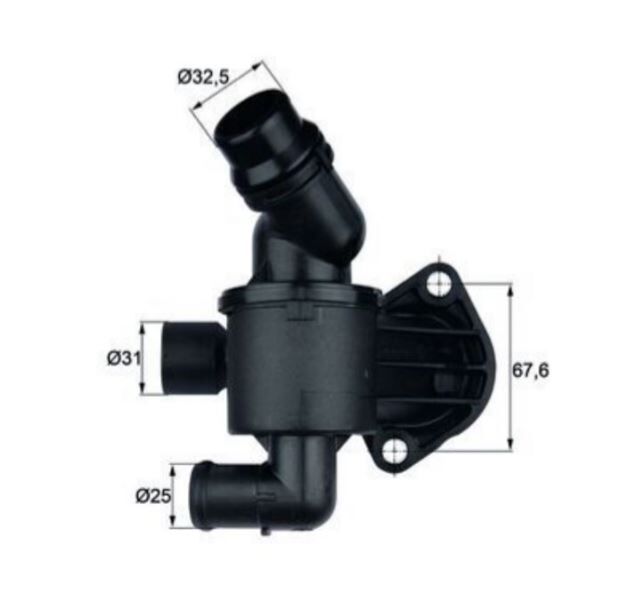 TERMOSTAT KOMPLE CAHA CAHB CAGB CGLC CGLD CJCA CAGA CMGB 87C AUDI A4-A5-A6 Q5 2.0 TDI 2009>