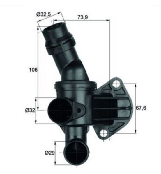 TERMOSTAT 87C CCZA BPY BWA CCTA AXX CBFA CAWB VW GOLF A3 LEON 2,0 FSI 2004>