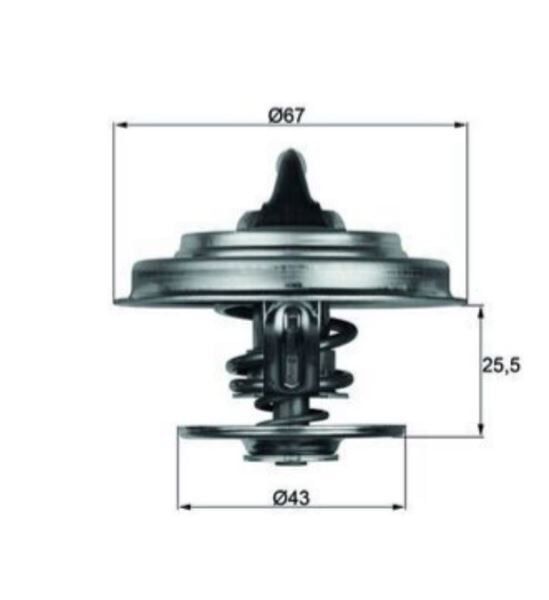 TERMOSTAT (87 C) W124-201-463-123/KORANDO/MUSSO/REXTON MERCEDES  75>