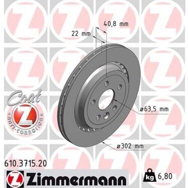 FREN DİSKİ ARKA VOLVO  S60 S80 V60 V70 XC70 2005>