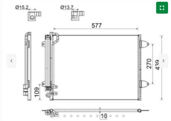 KLİMA RADYATÖRÜ BSE BLF CAYC BKP CBAB CFGB (578X440X16) VW PASSAT  2005/2014